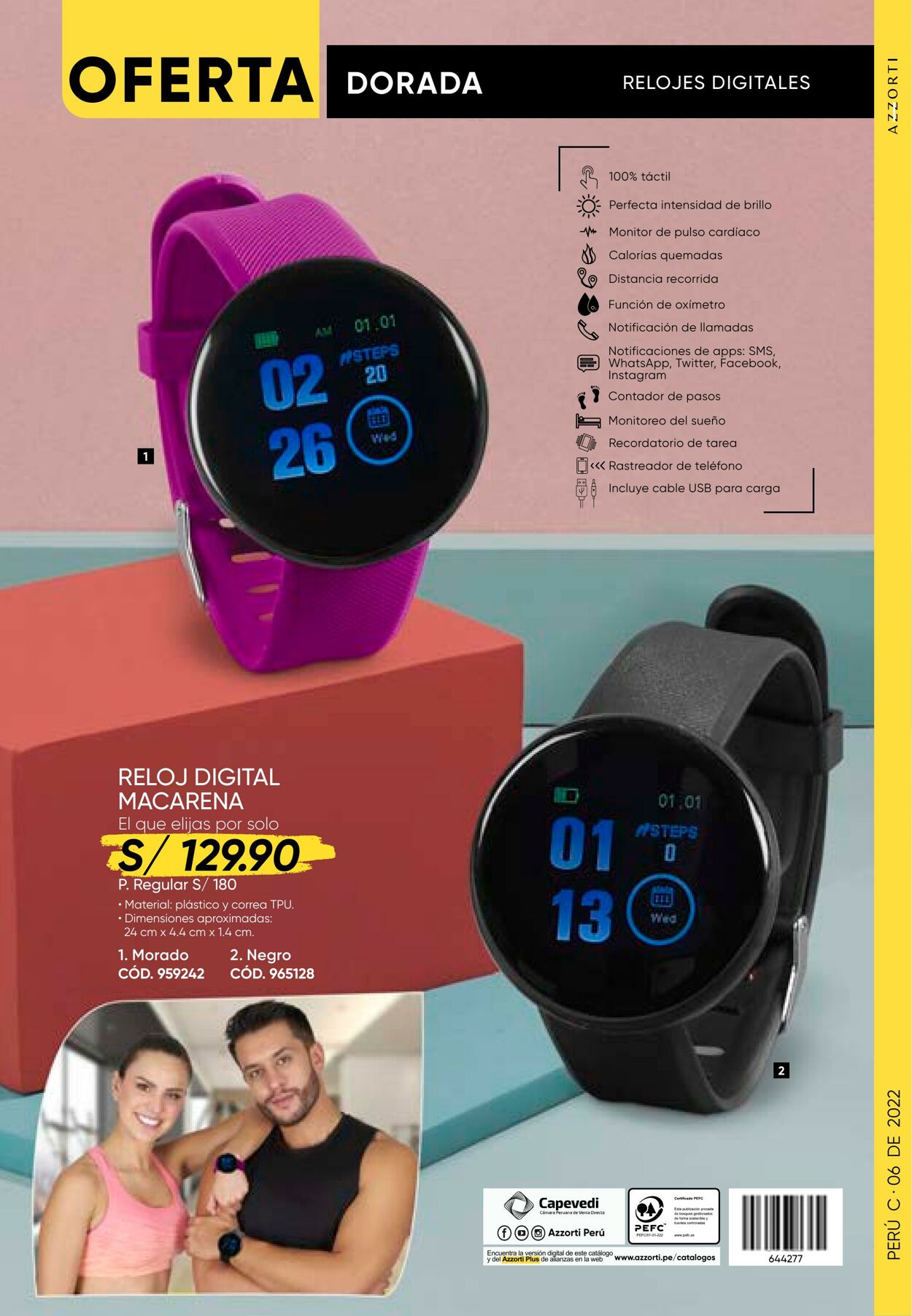 Reloj best sale digital azzorti