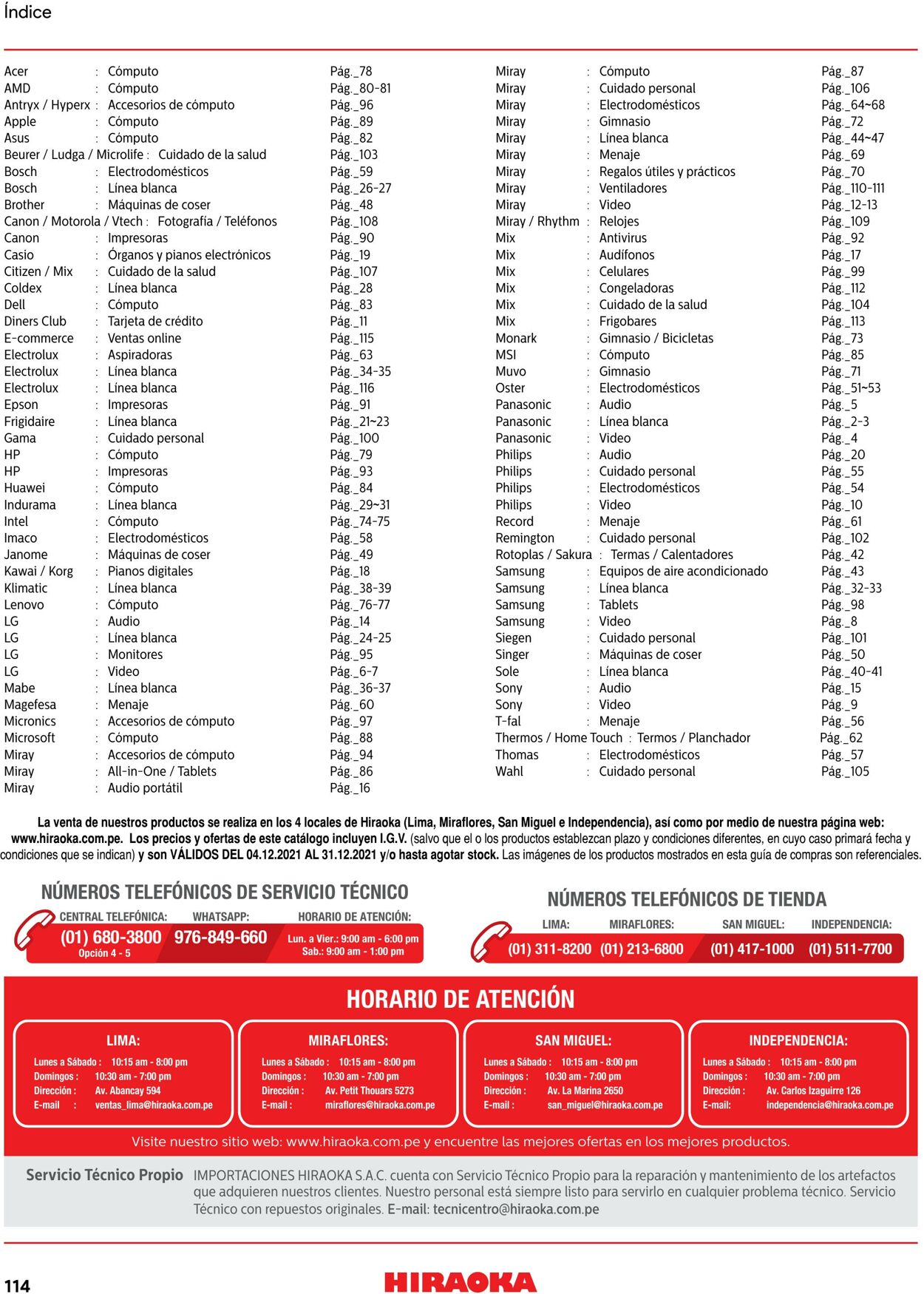 Catálogo Hiraoka 08.12.2021 - 31.12.2021
