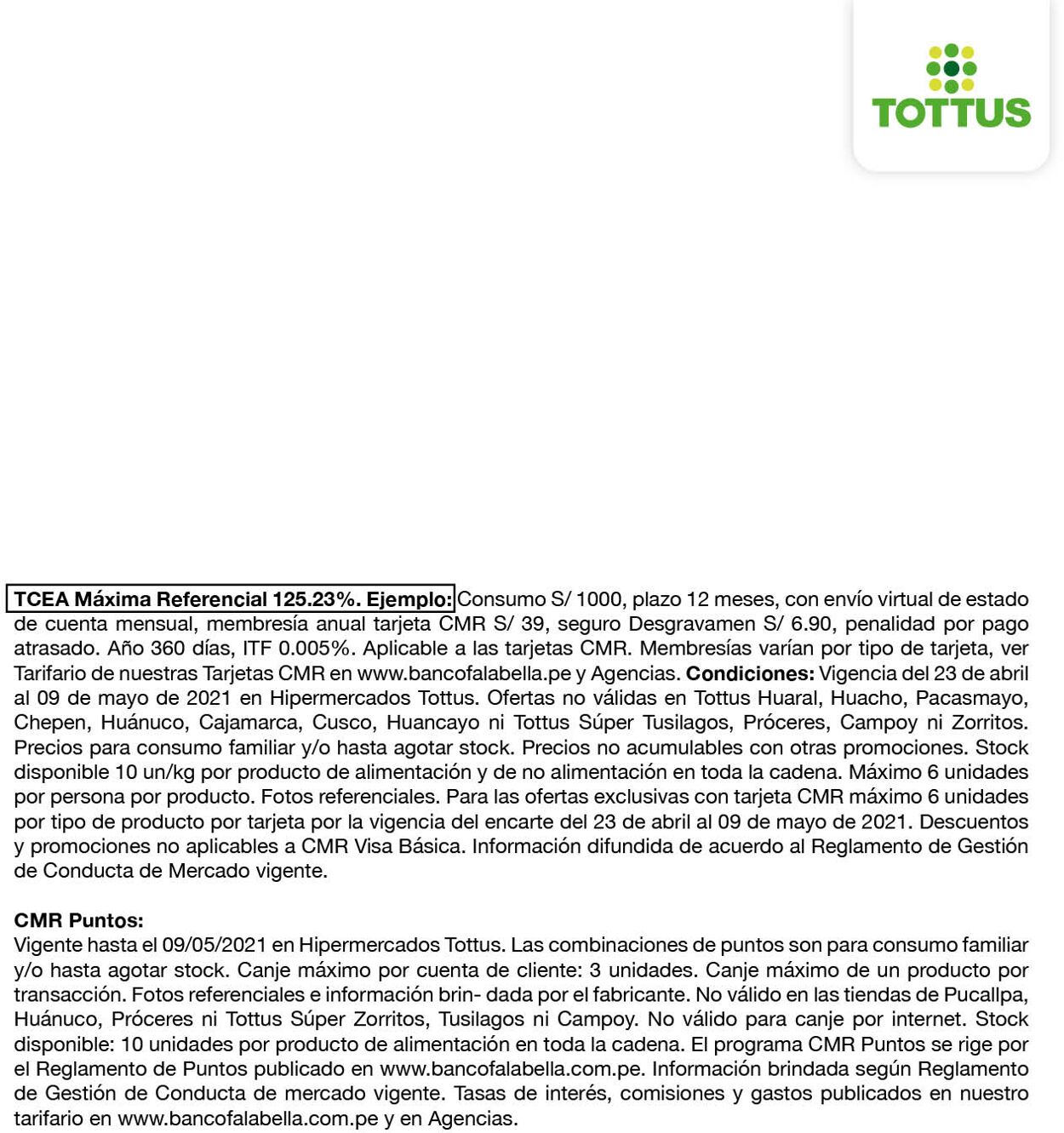 Catálogo Tottus 23.04.2021 - 09.05.2021
