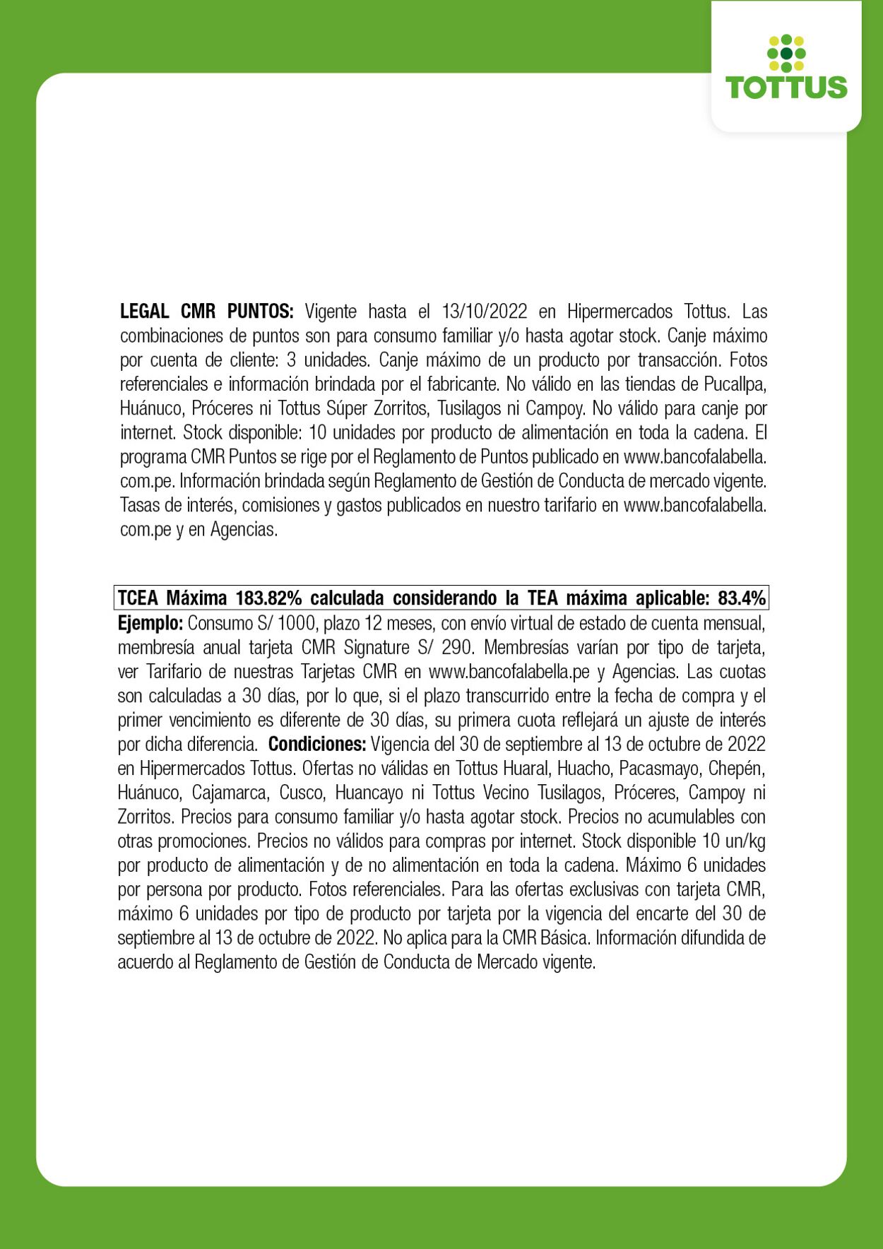 Catálogo Tottus 30.09.2022 - 14.10.2022